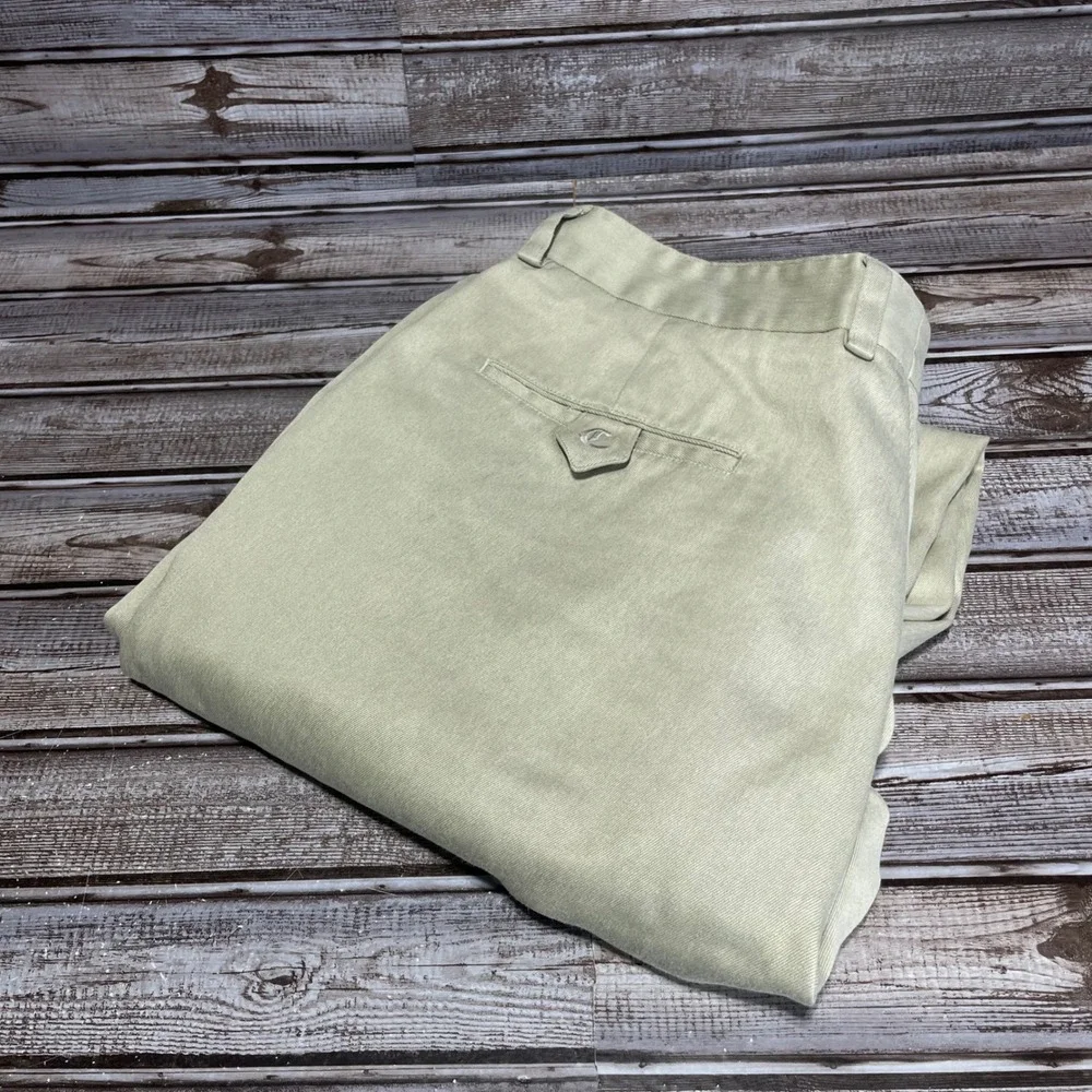 Callaway Golf Apparel Men's Pleated Pants 36W x 34L Beige Pro‎ Spin Cotton